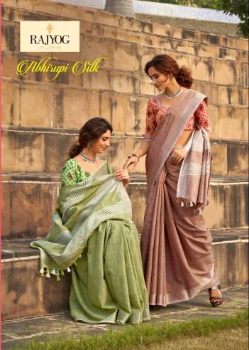 ABHIRUPI SILK BY RAJYOG SOFT LINEN SILK SAREE MANUFACTURER IN INDIA